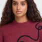Ichi Catrina Pullover | Maroon