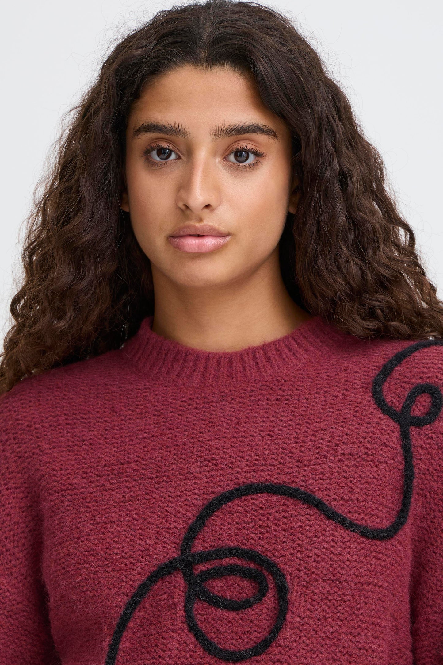 Ichi Catrina Pullover | Maroon