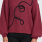 Ichi Catrina Pullover | Maroon