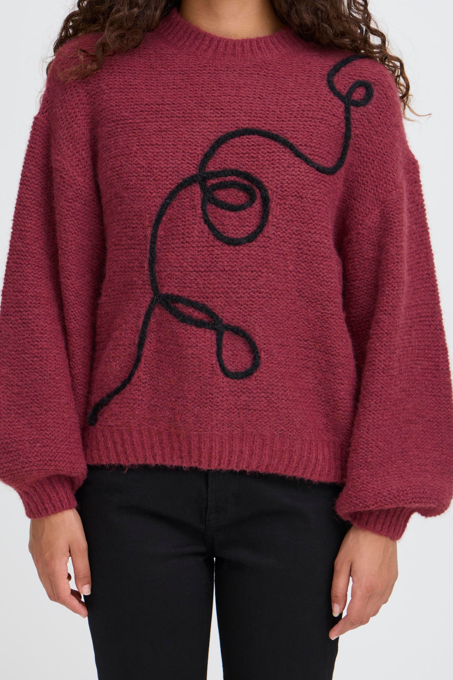 Ichi Catrina Pullover | Maroon