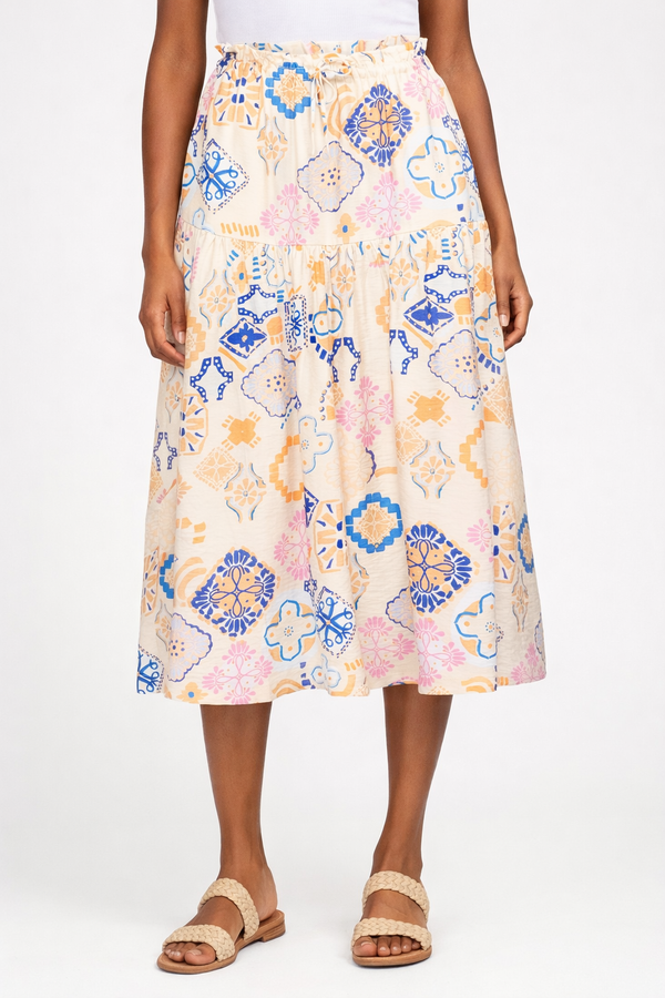 Ichi IHLancie Skirt | Graphic Tile