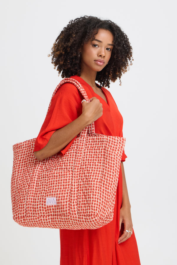 Ichi Melis tote Bag | Fiery Red Tulip