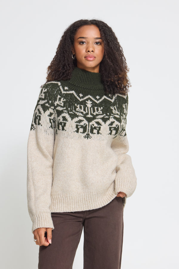 ICHI Nalas Jumper | Rosin/Oatmeal Melange