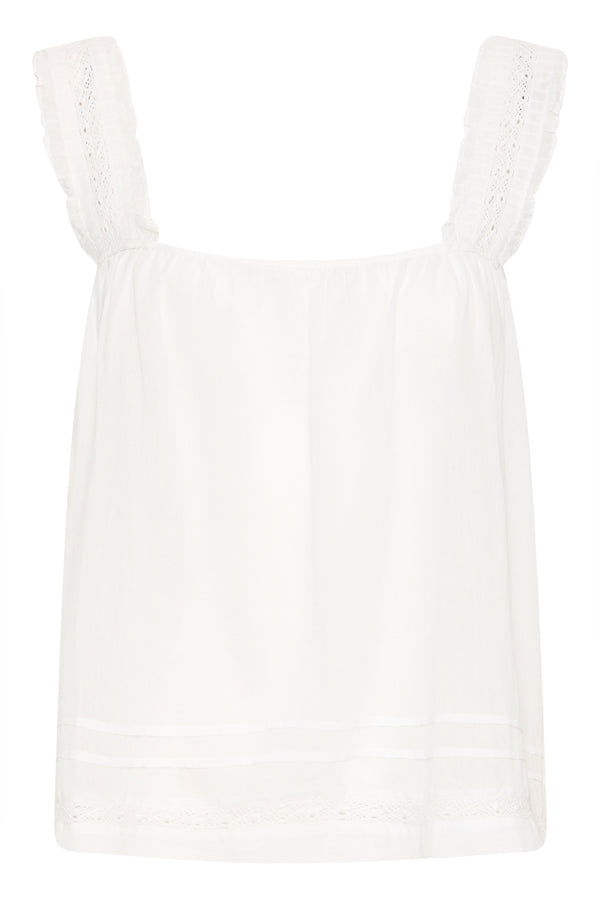 ICHI Voilana Top | Cloud Dancer