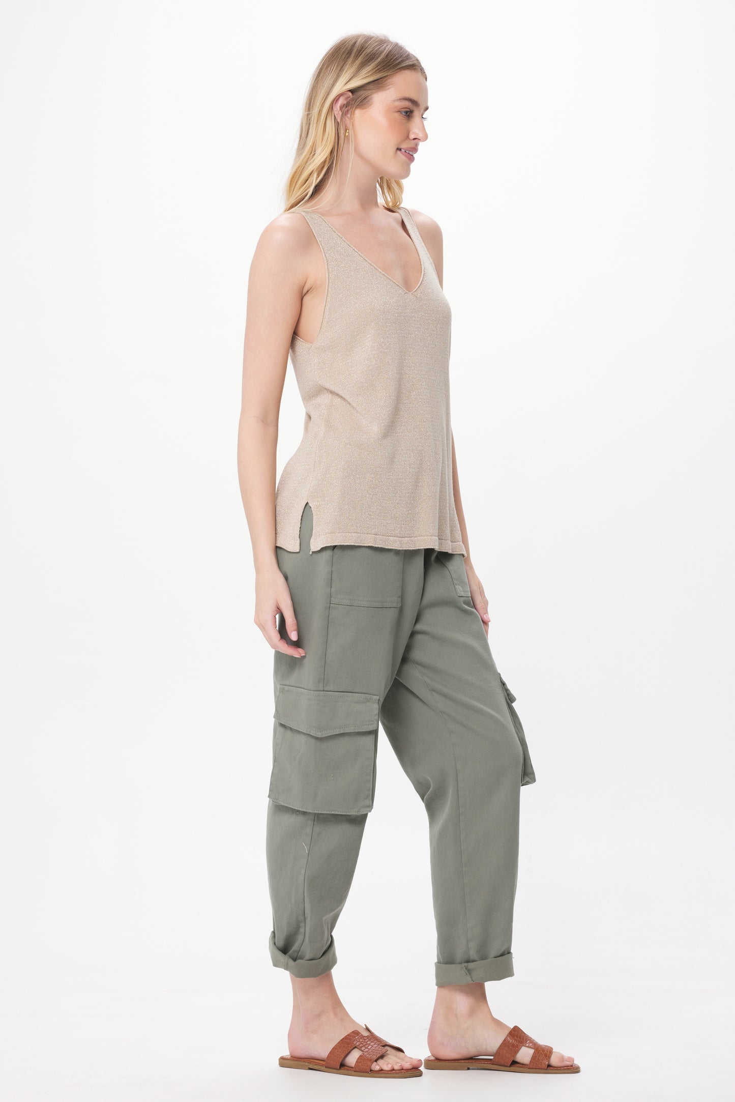 Benji Loose Fit Cargo Pants | Olive
