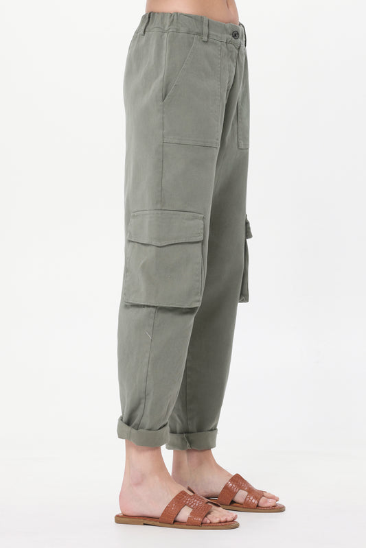 Benji Loose Fit Cargo Pants | Olive