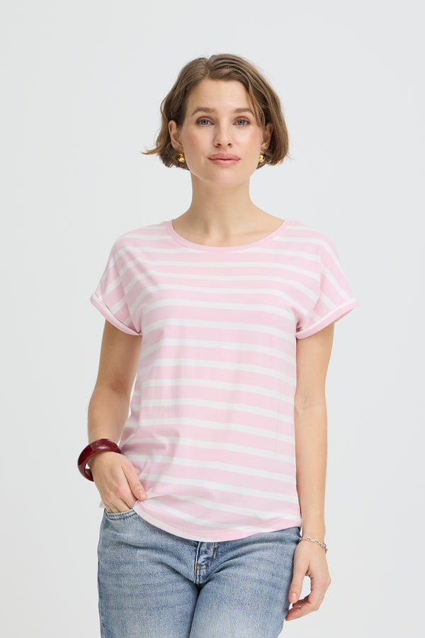 B Young Pamila Round-Neck Striped T-Shirt