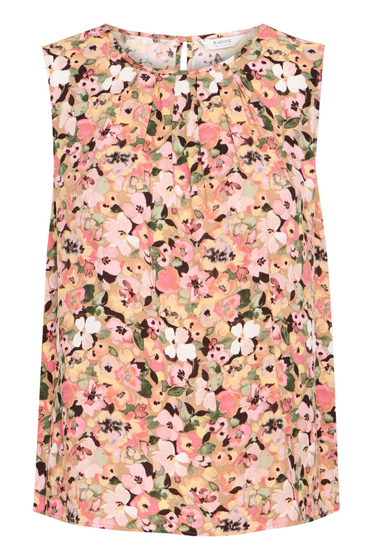 B Young Bymmjoella Sleeveless Top | Coral Blush Flower