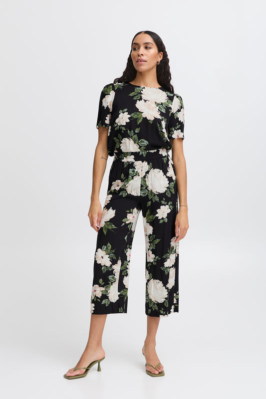 B Young Bymmjoella Crop Pants | Black Roses
