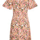 B Young Bymmjoella Short V-Neck Dress | Coral Blush Flower