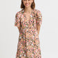 B Young Bymmjoella Short V-Neck Dress | Coral Blush Flower