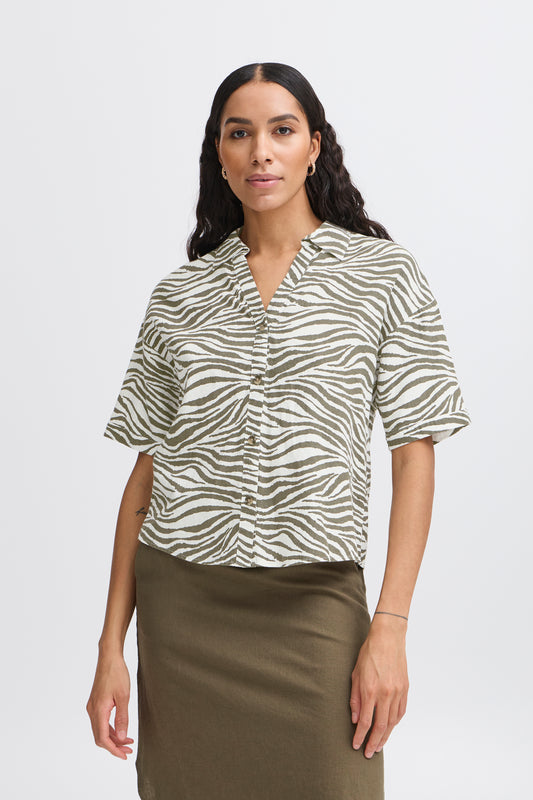 B Young Byfalakka Short Sleeve Shirt | Animal Kalamata Mix