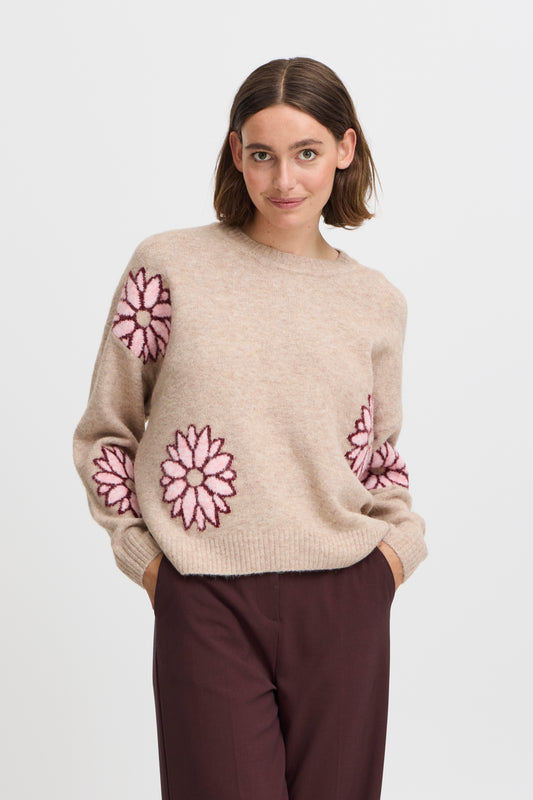 B Young Byomea Jumper | Cement Mix