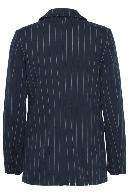 B Young ByRowan Stripe Blazer | Navy Mix