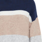 B Young Byomea Striped Jumper | Medieval Blue Mix