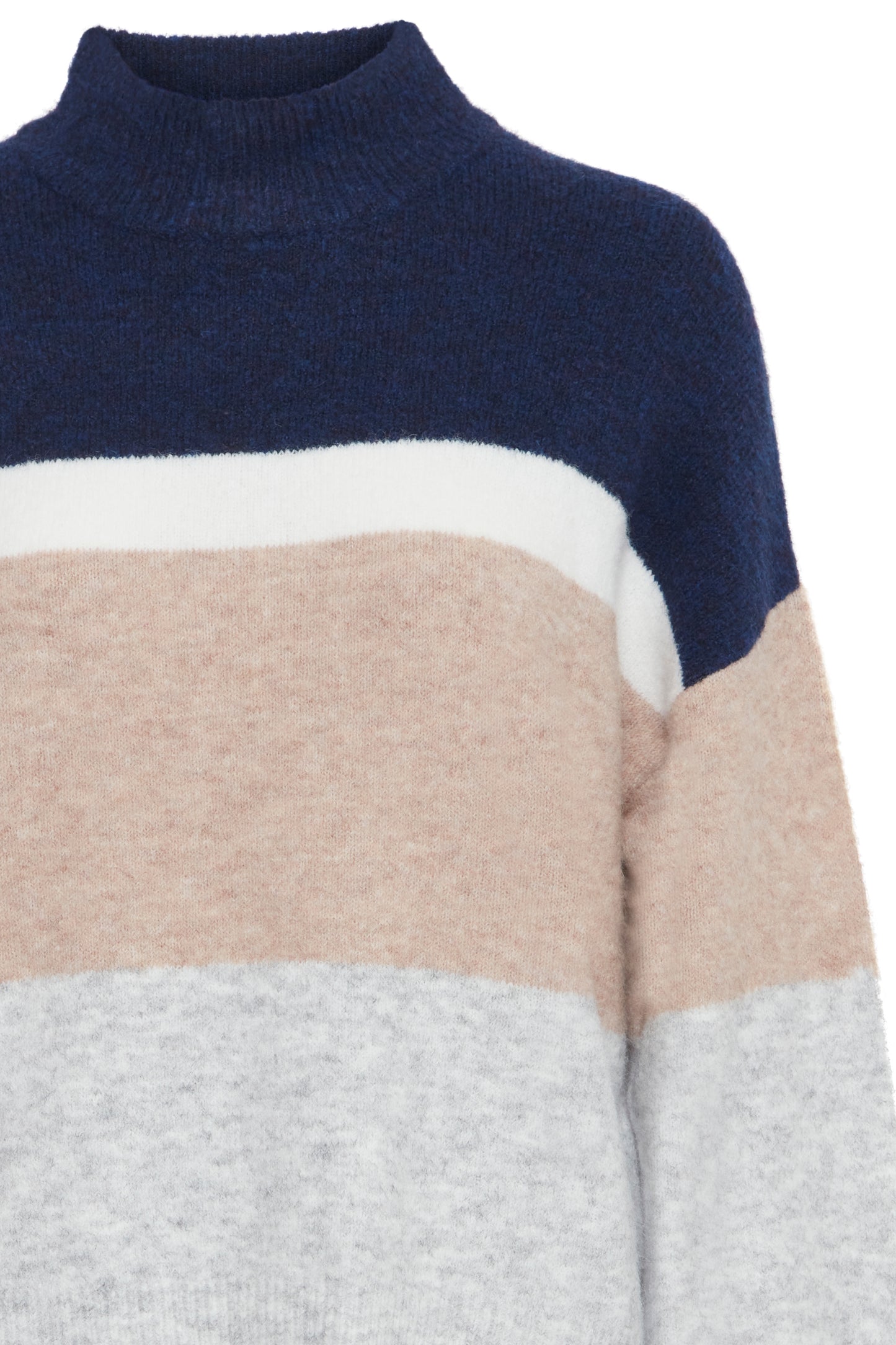 B Young Byomea Striped Jumper | Medieval Blue Mix
