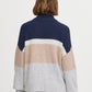 B Young Byomea Striped Jumper | Medieval Blue Mix