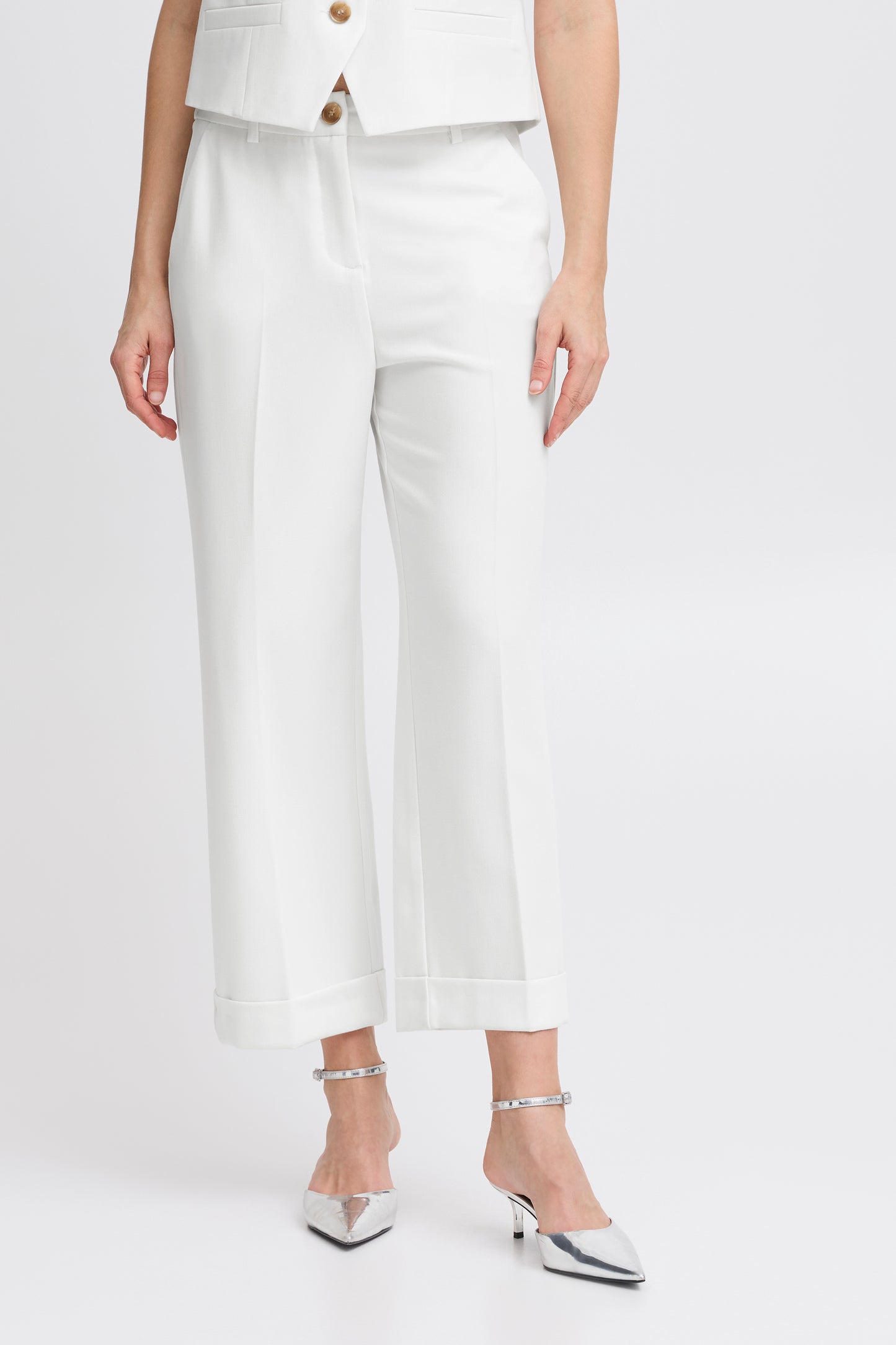 B Young Bydeceri Cuff Pants | Marshmallow