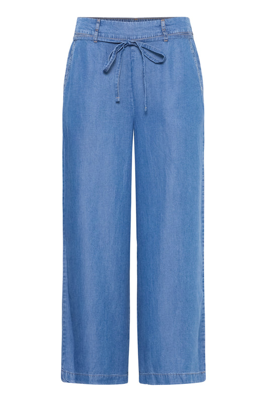 B Young Bykosmo Crop Pants | Mid Blue Wash