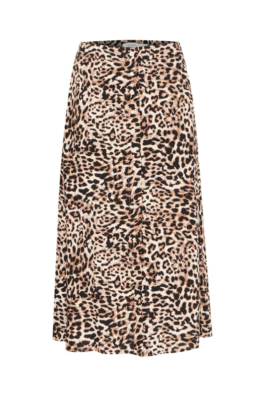 B Young Bymmjoella Midi Skirt | Birch Leopard