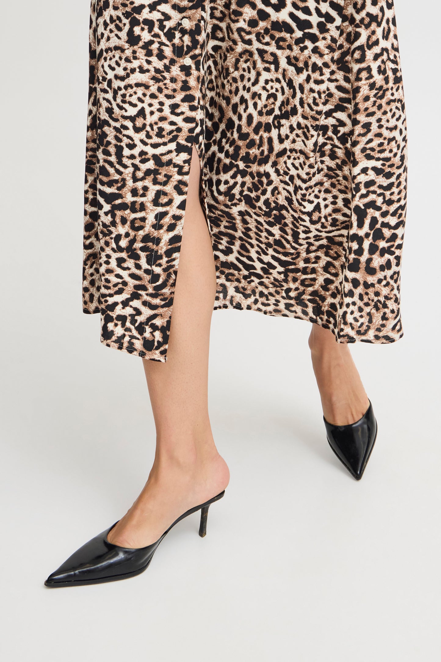 B Young Bymmjoella Midi Skirt | Birch Leopard