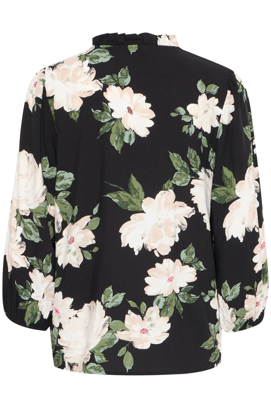B Young Bymmjoella V-Neck Blouse | Black Roses