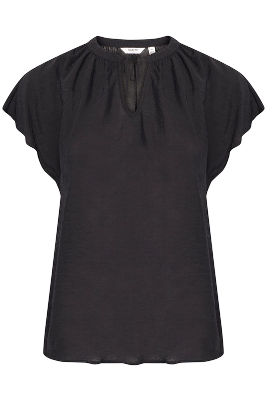 B Young Bymmhailey V-Neck Top | Black