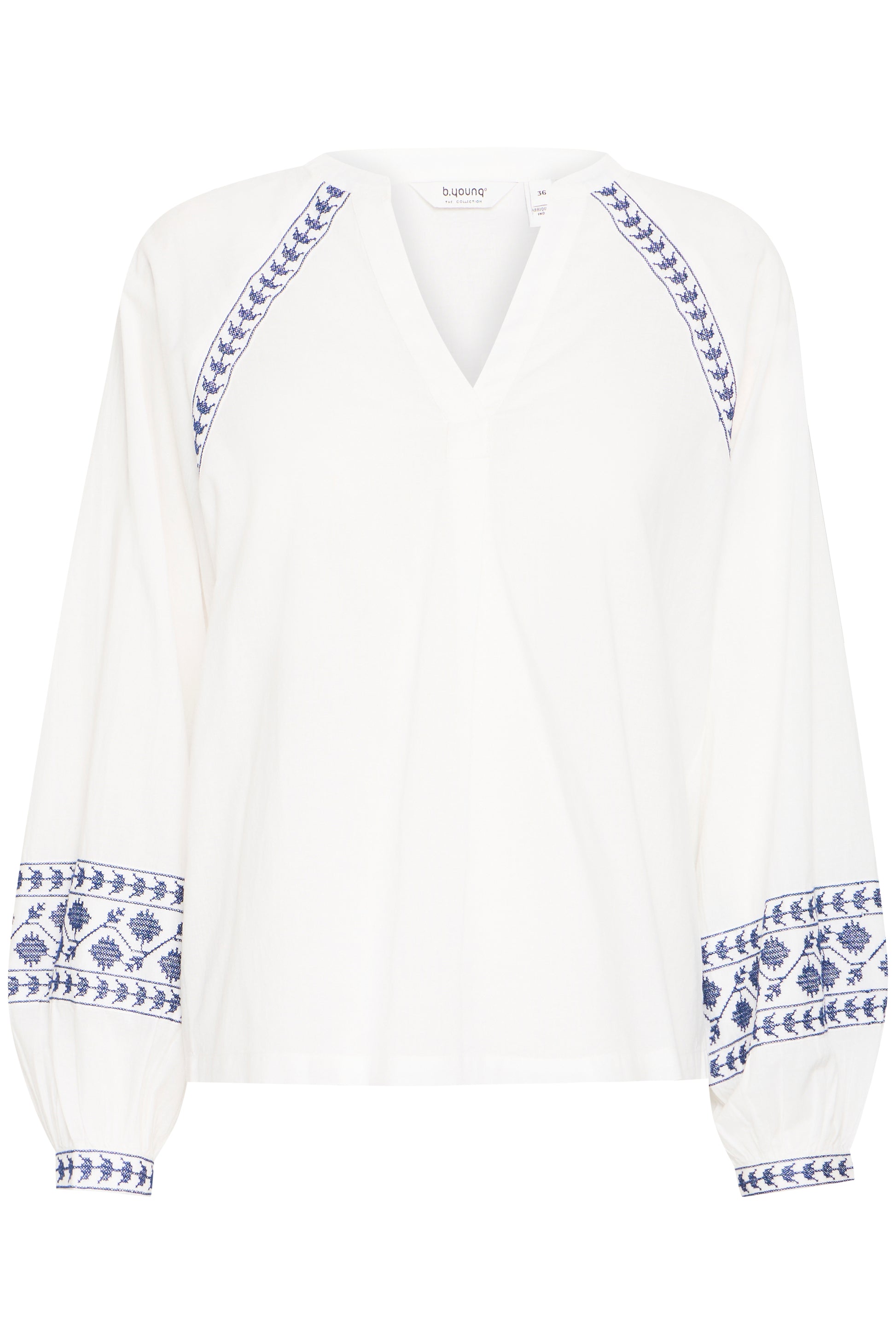 B Young Byjiya Embroidered Blouse | Marshmallow Mix