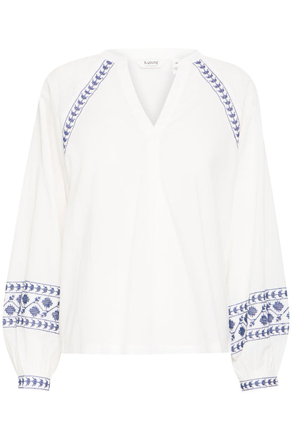 B Young Byjiya Embroidered Blouse | Marshmallow Mix