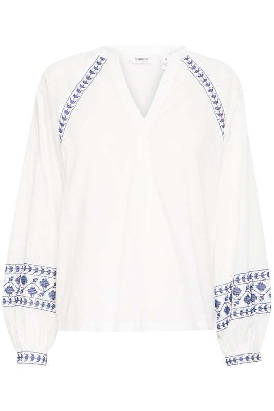 B Young Byjiya Embroidered Blouse | Marshmallow Mix