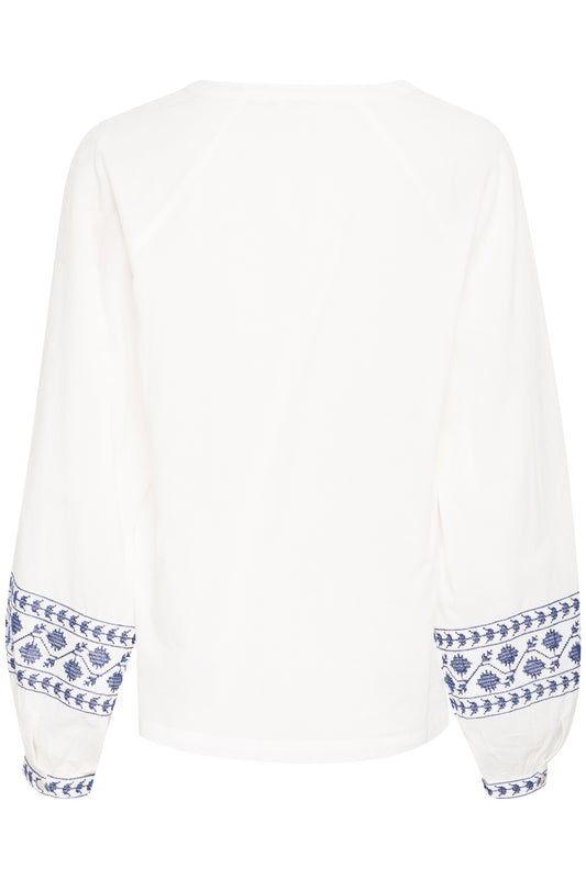B Young Byjiya Embroidered Blouse | Marshmallow Mix