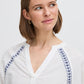 B Young Byjiya Embroidered Blouse | Marshmallow Mix