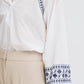 B Young Byjiya Embroidered Blouse | Marshmallow Mix