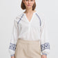 B Young Byjiya Embroidered Blouse | Marshmallow Mix