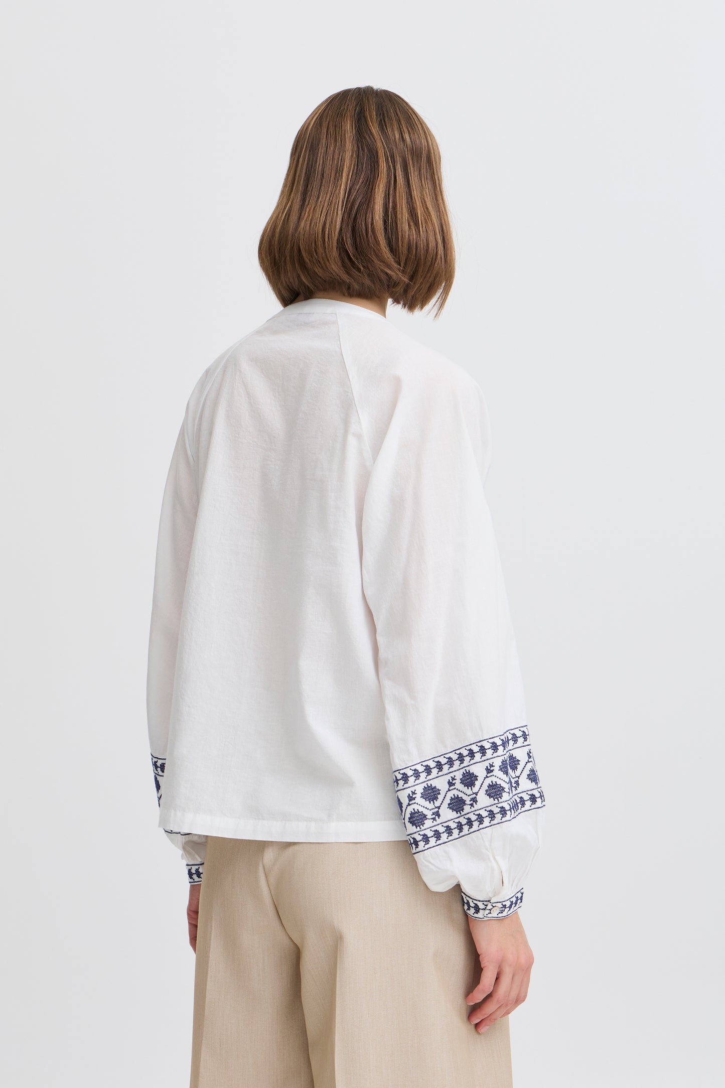 B Young Byjiya Embroidered Blouse | Marshmallow Mix