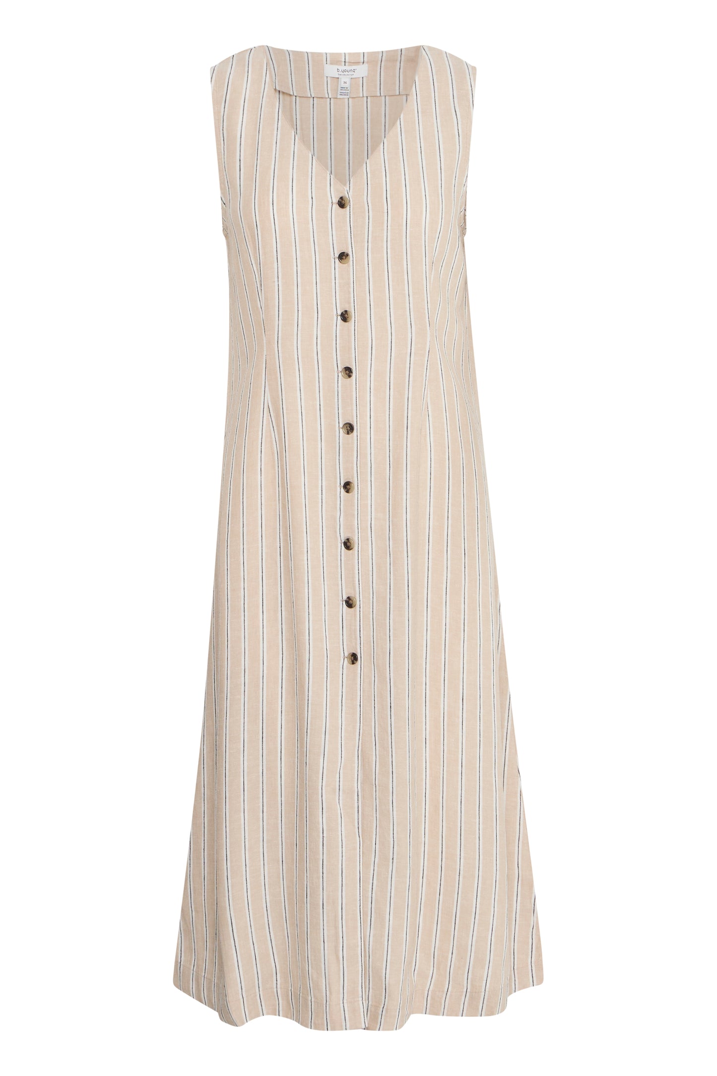 B Young Byfalakka Button Dress | Humus Stripe Mix