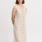 B Young Byfalakka Button Dress | Humus Stripe Mix