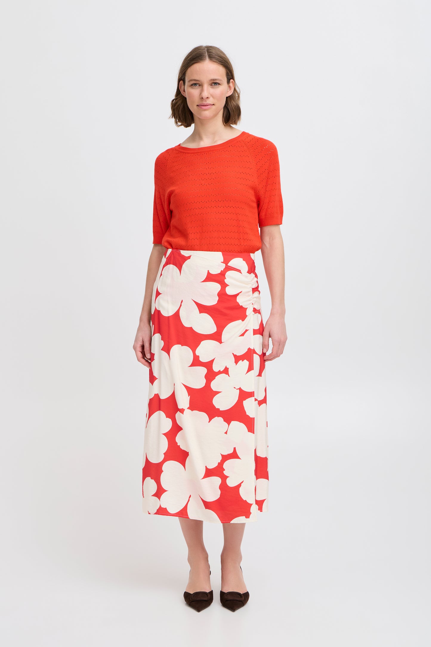 B Young Byibine Skirt | Flame Flower Mix