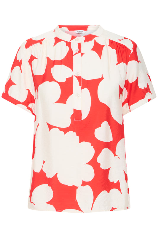 B Young Byline Short Sleeve Shirt | Flame Flower Mix