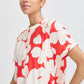 B Young Byibine Short Sleeve Shirt | Flame Flower Mix