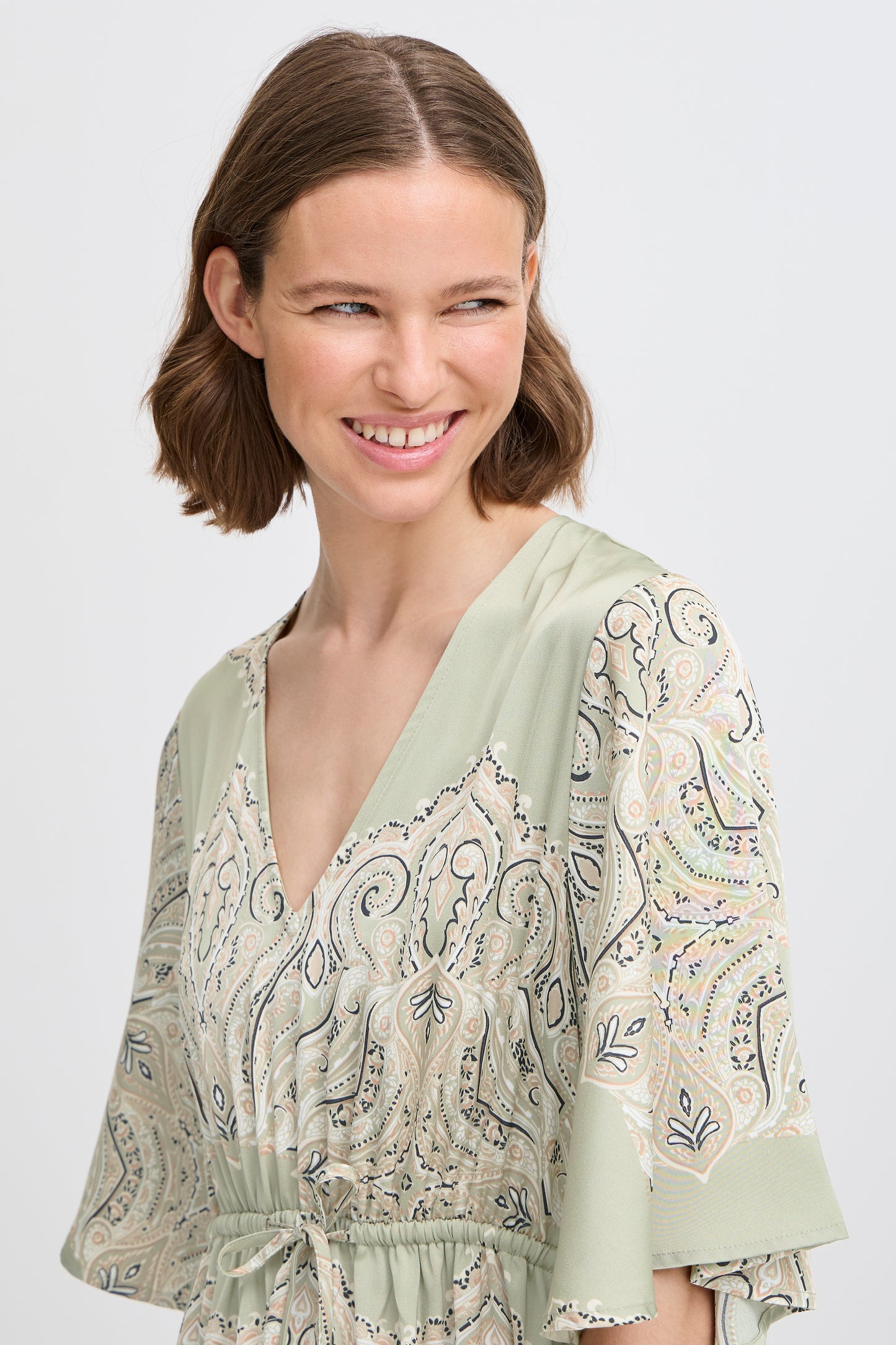 B Young Byjannike Dress | Tea Paisley Mix