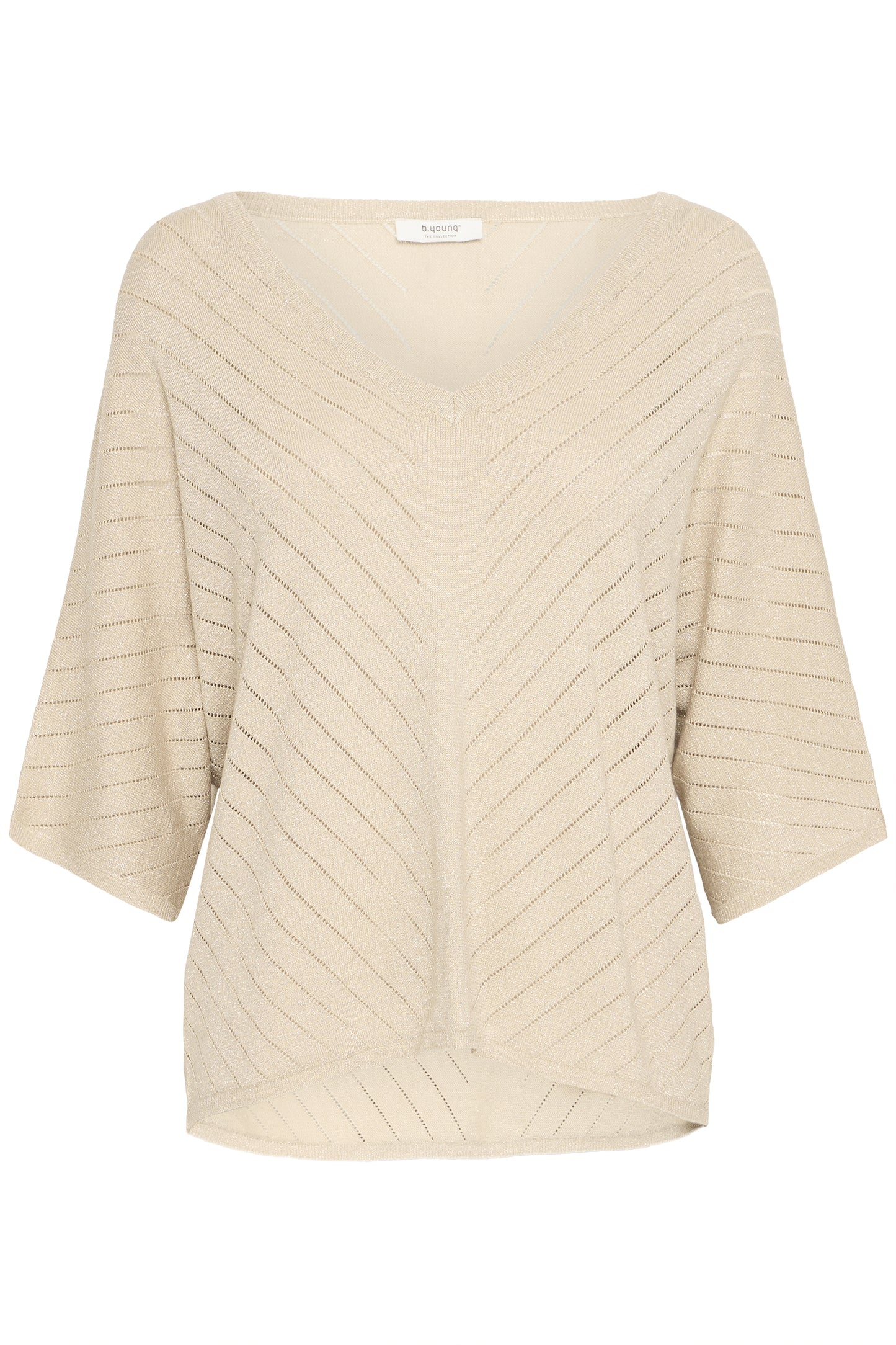 B Young Bymobbe V-Neck Jumper | Frosted Almond