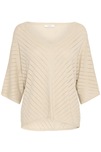 B Young Bymobbe V-Neck Jumper | Frosted Almond