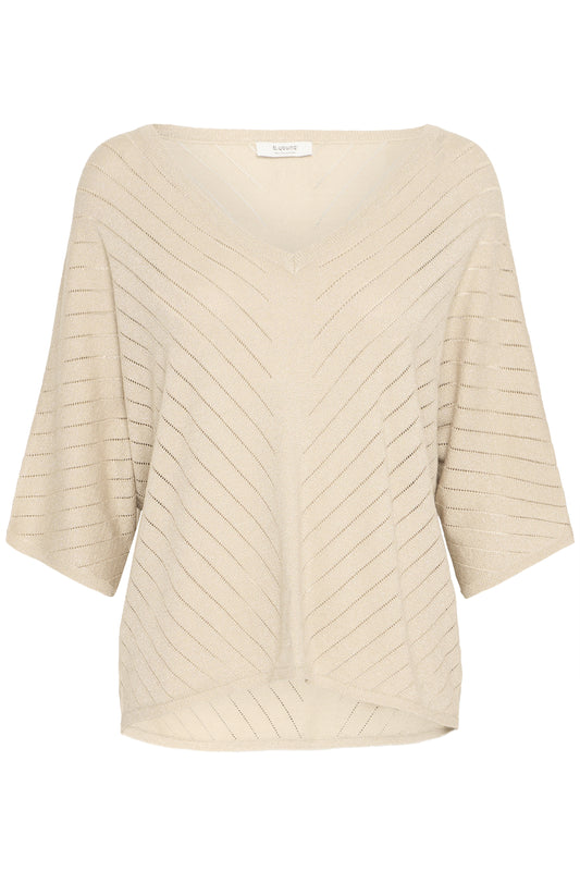 B Young Bymobbe V-Neck Jumper | Frosted Almond