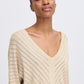 B Young Bymobbe V-Neck Jumper | Frosted Almond