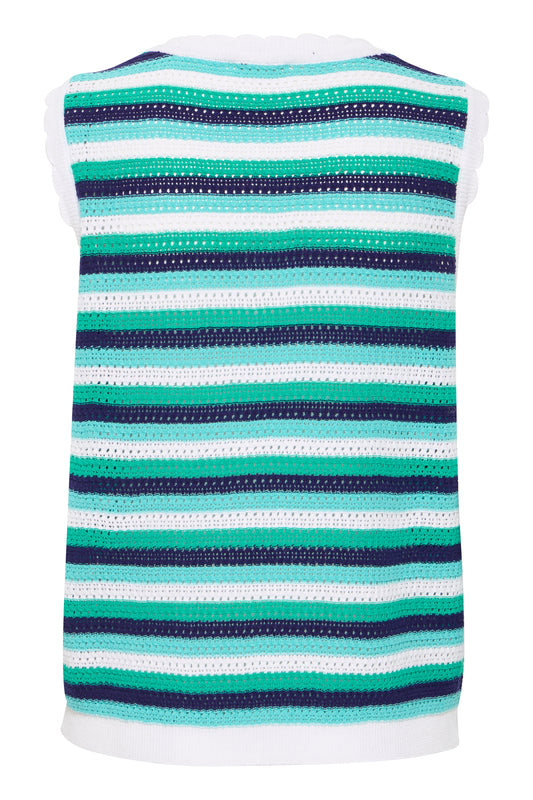 B Young Bynaski V-Neck Vest | Vivid Green Mix