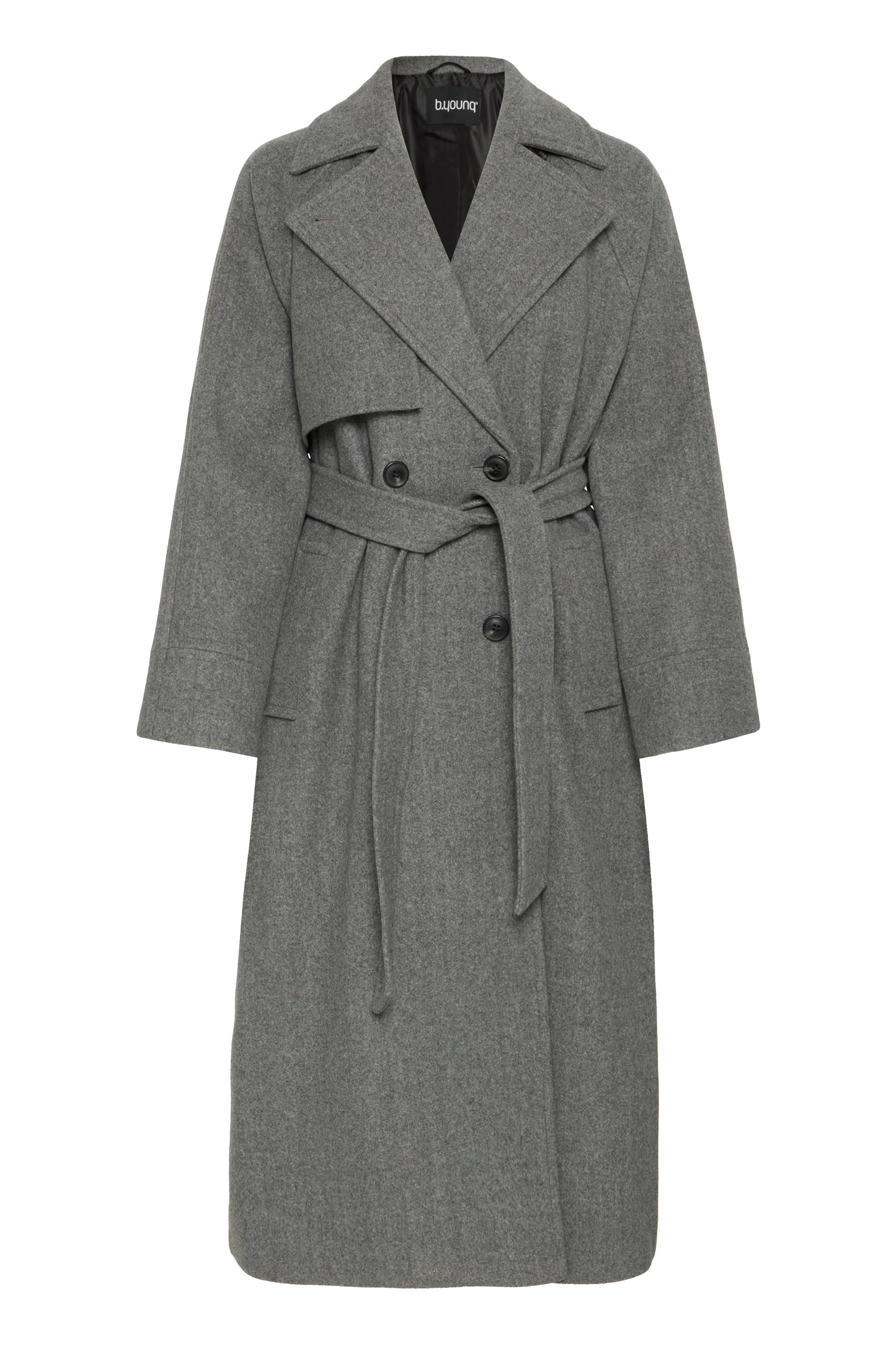 Bycilia Trenchcoat | Mid Grey Melange
