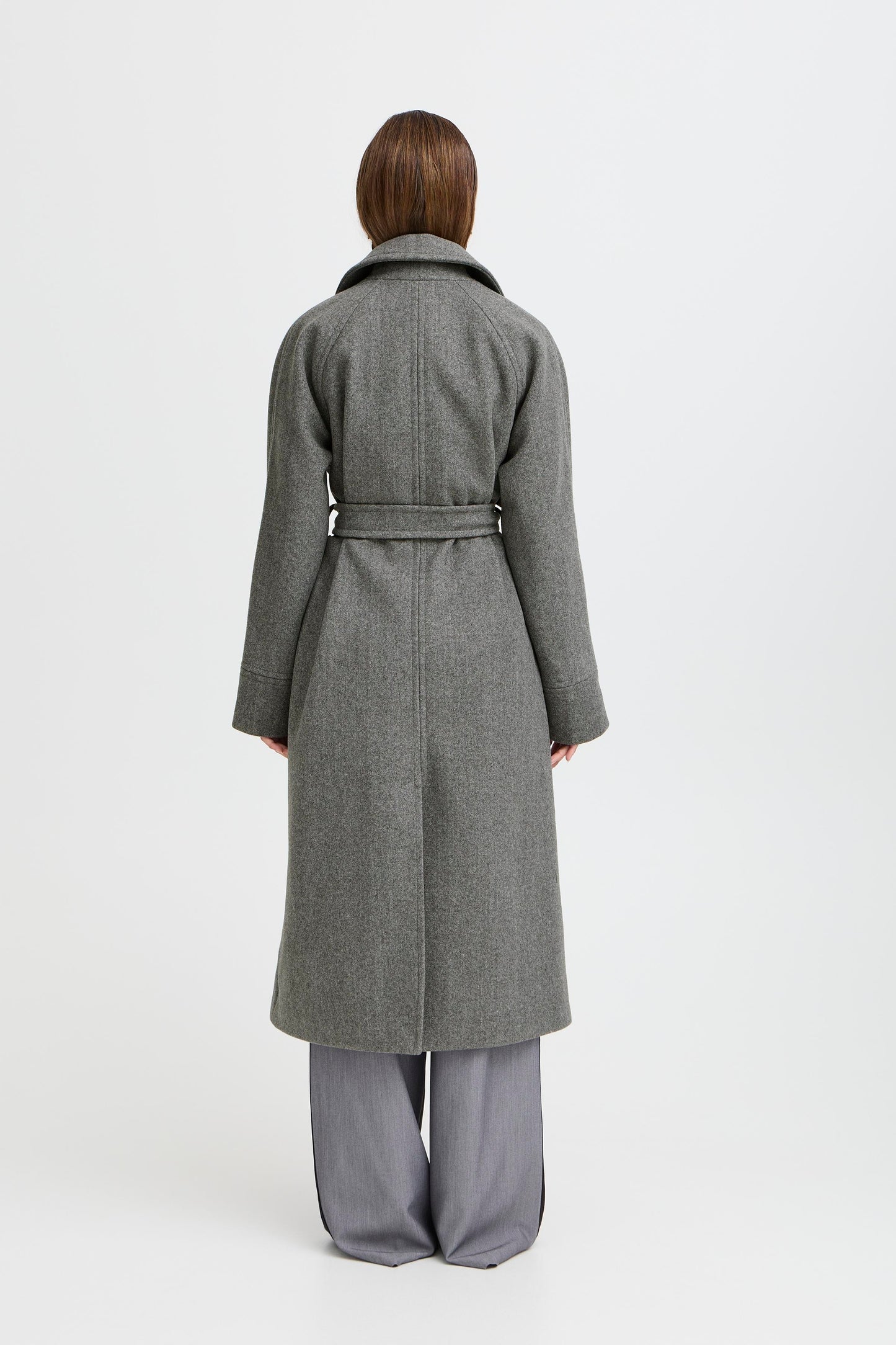 Bycilia Trenchcoat | Mid Grey Melange