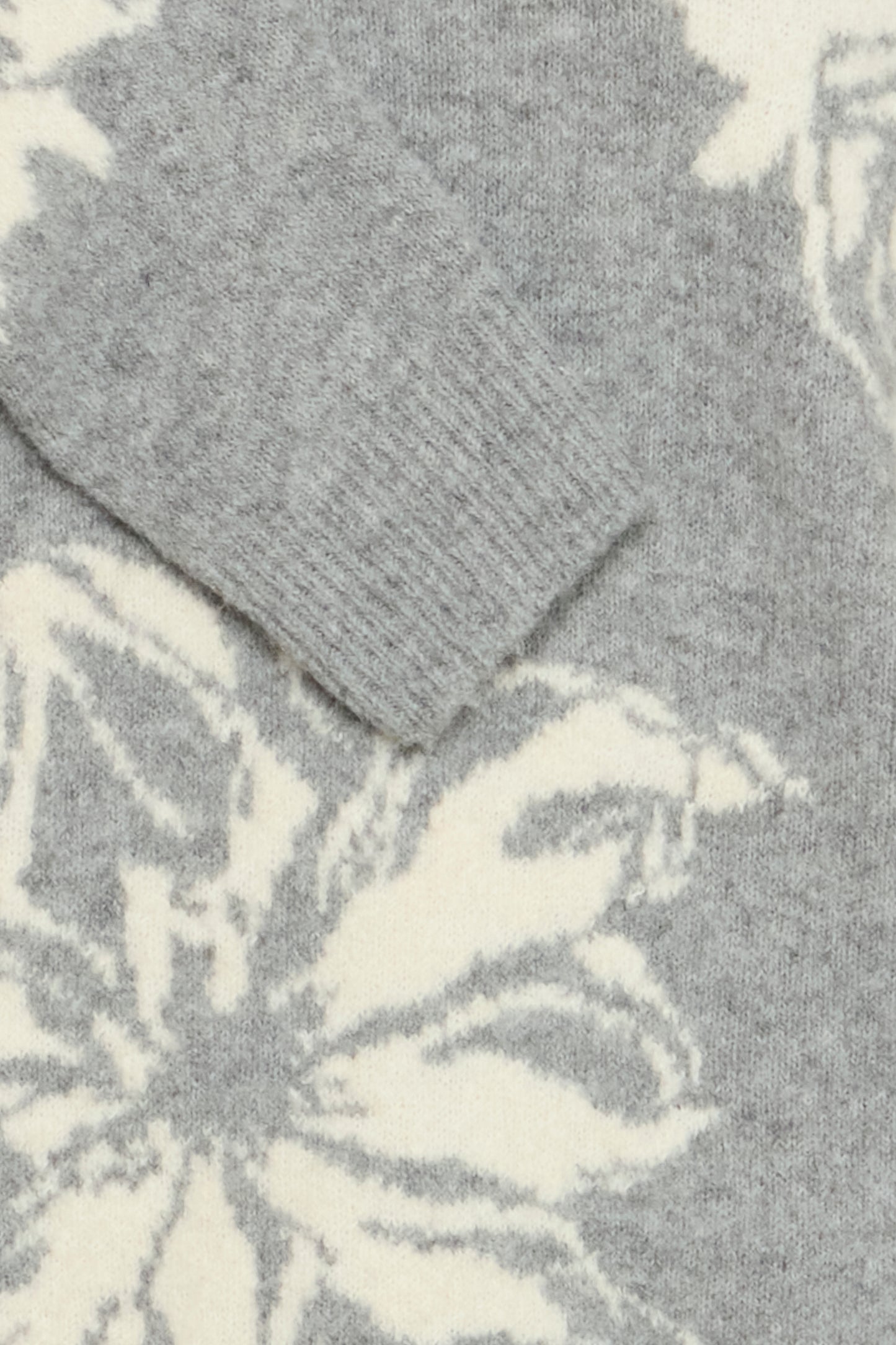 B Young Byomea Flower Jumper | Mid Grey Melange