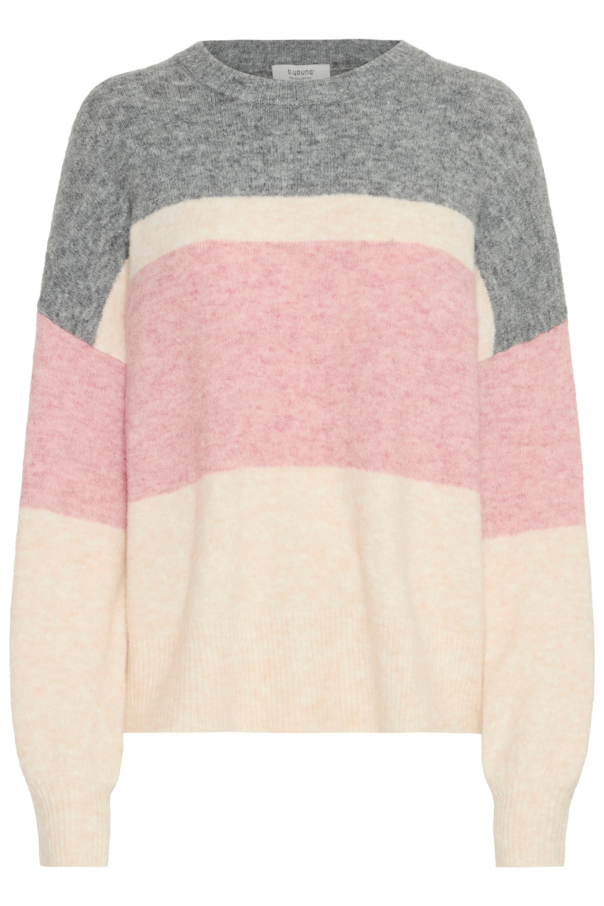 B Young Byomea Round Neck Jumper | Pale Mauve Mix
